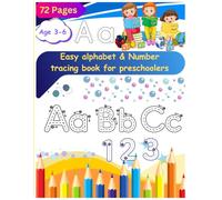 Easy alphabet & number tracing book for preschoolers | preschool alphabet and numbers writing skills | ABC tracing workbook