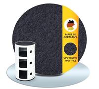 easy and green Cuscino in feltro compatibile con Componibili in feltro rPET riciclato - Made in Germany - Comodino rotondo in feltro lavabile - Comodino rotondo Sottobicchiere rotondo a forma di fiore