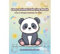 Easy Animal Coloring Book: Learn First Animal Words | Cute & Simple Animals for Kids Ages 3-6