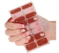 Easy Apply Nails Art Decals Chinese New Year Theme Protective Coating Nails Wraps Stickers for Daily Use Safe Chinese New Year Nails Art
