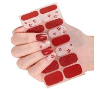 Easy Apply Nails Art Decals Chinese New Year Theme Protective Coating Nails Wraps Stickers for Daily Use Safe Chinese New Year Nails Art