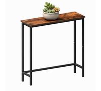Easy Assembly Tavolo da console marrone rustico, tavolo di accento d'ingresso del corridoio, tavolo di divano con robusto telaio in metallo, per soggiorno e ingresso