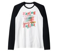 Easy-Bake Oven Vintage Retro Holidays Baking Spirits Bright Maglia con Maniche Raglan