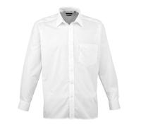 Easy Care Manica Lunga Popeline Poliestere/Cotton Camicia By Premier