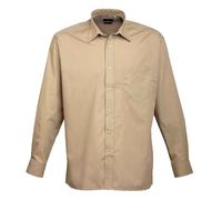 Easy Care Manica Lunga Popeline Poliestere/Cotton Camicia By Premier