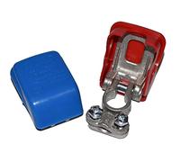 Easy Click® - Morsetti per batteria auto, batteria del veicolo, morsetti a batteria, morsetti rapidi, morsetto con chiusura rapida, morsetti per batteria con connettore rapido fino a 50 mm² in rosso e