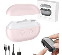 Easy Clip Electric Nail Clippers, Fanyil Easyclip Smart Nail Clipper, Electric Nail Trimmer - Safe, Painless Grooming Rechargeable & Quiet, Cordless Automatic Fingernail Trimmer with Light(Pink)