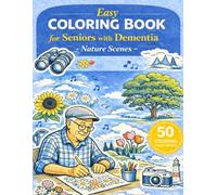 Easy Coloring Book for Seniors with Dementia - Nature Scenes