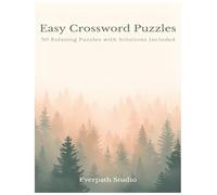 Easy Crossword Puzzle Book: 50 Relaxing Puzzles with Solutions Included