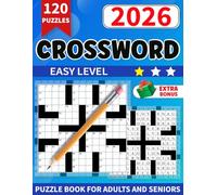 Easy Crossword Puzzle Books For Adults And Seniors: Large print 120 Puzzles Fun Games to Focus Brain Boosting Activity for CrossWord Lovers with solution.( gift for men and women).