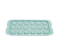 Easy Demoulding Ice Cube Tray with Lid | Food Grade PP Form for Crystal Clear Ice Cubes | Protective Ice Cube Maker for Refrigerator/Cocktails/Drinks (Diamond style 18 grid-blue)