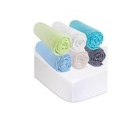 Easy dort Materasso 70 x 140/140 x 70 cm Letto Bambino Bambù + 6 lenzuola in cotone Oceano + 2 fodere in cotone | kit completo lettino | Certificato Oeko-Tex | Produzione Francia e UE