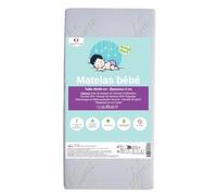 Easy Dort - Materasso per culla 40 x 90 cm - Culla, navicella o lettino - Fodera in bambù | Estate e inverno | Doppio lato | Molto confortevole | Prodotto in Francia 40x90 cm | Oekotex® | Bianco