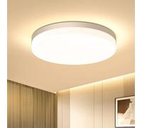 EASY EAGLE Plafoniera LED Soffitto 36W 3000K Bianco Caldo 3600LM IP44 Rotonda Moderno Plafoniere per Soggiorno Camera da letto Bagno Cucina Corridoio 23cm