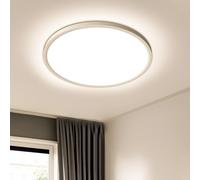 EASY EAGLE Plafoniera LED Soffitto 36W 3240LM, 3000K Bianco Caldo Pannello Lampada da Soffitto Rotonda IP44 Lampadario Moderna per Camera Cucina Bagno Garage Ultra Sottile Ø30x2.4cm