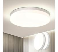 EASY EAGLE Plafoniera LED Soffitto 48W, Lampada Soffitto LED 4000K 4800LM Plafoniera Bagno Rotonda Ø30CM Plafoniere da Ufficio Luce Soffitto per Camera da Letto, Cucina, Soggiorno (Pack of 2)