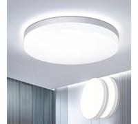 EASY EAGLE Plafoniera LED Soffitto 48W, Lampada Soffitto LED 6500K 4800LM Plafoniera Bagno Rotonda Ø30CM Plafoniere da Ufficio Luce Soffitto per Camera da Letto, Cucina, Soggiorno (Pack of 2)