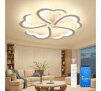 EASY EAGLE Plafoniera LED Soffitto: 48W Lampadario Camera da Letto, Dimmerabile Lampada da Soffitto con Telecomando e APP 3000K-6500K, Moderno Lampadario LED per Soggiorno Cucina Bagno, 4800LM 59CM