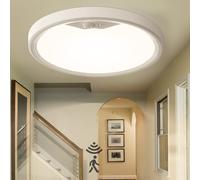 EASY EAGLE Plafoniera LED Soffitto con Sensore di Movimento, 18W Lampada a Soffitto 2700K 4000K 6000K, Lampadario LED Soffitto per Corridoio, Portico, Cucina, Garage, Ingresso, Scala, 22CM
