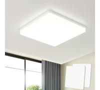 EASY EAGLE Plafoniera Led Soffitto Quadrata 48W Moderni Luce 4000K 4800LM Lampada per Bagno Cucina Camera da Letto Sala Soggiorno Corridoio Ufficio Cantina Ø30CM, Pack of 2