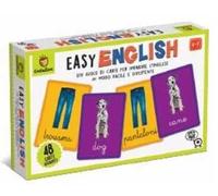 Ludattica - GIOCHI MONTESSORI - Funny English - gioco di carte 4-7 anni per imparare l'inglese in maniera facile e divertente - 48 carte di grande formato - Made in Italy