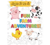 Easy Farm Adventures for Toddlers Ages 2-4: Big Bold Simple Designs to Help Little Kids Color with Confidence