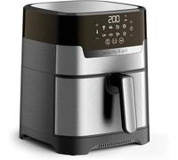 Easy Fry & Grill, Friggitrice ad Aria 2 in 1, 4,2 Litri, Acciaio inox, Friggitrice senza Olio con Griglia, Display Digitale Touch, 8 Programmi, 6 Persone, Argento