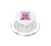Easy Fuchsia Tiger Queen Crown Grafica Moderna PopSockets PopGrip per MagSafe