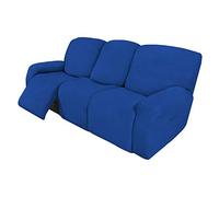Easy-Going 8 Pezzi copridivano Elasticizzato per Divano Divano Divano Divano Protezione mobili Divano Morbido con Elastico Inferiore per Bambini, Tessuto Jacquard Spandex Piccoli Quadri Classico Blu