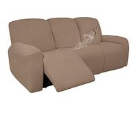 Easy-Going Copridivano 100% doppio impermeabile, per divano reclinabile, con tasca, in jacquard a 3 posti, a prova di perdite, lavabile (divano, cammello)