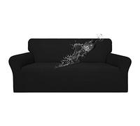 Easy-Going Copridivano 100% impermeabile, doppio copridivano impermeabile, copridivano jacquard elasticizzato, protezione per mobili per bambini, animali domestici, cani e gatti (divano, nero)