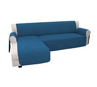 Easy-Going Copridivano a forma di L, copridivano componibile, reversibile, protezione per mobili per animali domestici, cani e gatti (S, blu pavone, blu pavone)