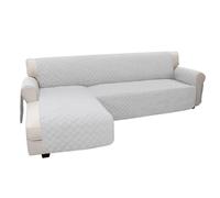 Easy-Going Copridivano a forma di L, per divano sezionale, per chaise longue, reversibile, per animali domestici, bambini, cane, gatto (grande, grigio chiaro)