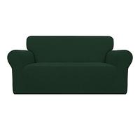 Easy-Going Copridivano elasticizzato, 1 pezzo, protezione per mobili morbida, con elastico inferiore, tessuto jacquard, poliestere, elastan, piccoli quadri (safett, verde scuro)