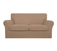 Easy-Going Copridivano elasticizzato, morbido, per cani, lavabile, per 2 cuscini separati, protezione elastica per mobili per animali domestici e bambini (mangiatoia per bambini, 3 pezzi, cammello,