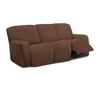 Easy-Going Copridivano in microfibra elasticizzato, per poltrona reclinabile componibile, in morbido pile a 3 posti, lavabile, elastico, per bambini e animali domestici (divano reclinabile, marrone)