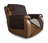 Easy-Going Copridivano oversize per poltrona reclinabile reversibile, per soggiorno, impermeabile, protezione per mobili con cinghie elastiche per animali domestici (poltrona reclinabile grande