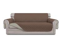 Easy-Going Copridivano reversibile a 4 posti, impermeabile, con cinghie elastiche in schiuma, protezione per mobili per animali domestici, bambini, cani e gatti (XXL, marrone/beige)