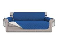 Easy-Going Copridivano reversibile oversize, impermeabile, con bastoncini in schiuma, cinghie elastiche, protezione per mobili per animali domestici, cani, gatti (divano oversize, blu/avorio)