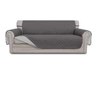 Easy-Going Copridivano reversibile oversize per divano a 3 cuscini, per cani, impermeabile, con bastoncini in schiuma, per animali domestici (divano oversize, grigio/grigio chiaro)