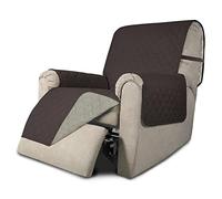 Easy-Going Copridivano reversibile per poltrona reclinabile, impermeabile, con cinghie elastiche, per animali domestici e cani (reclinabile 56 cm, cioccolato/beige)