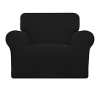 Easy-Going Stretch Oversized Chair Sofa Slipcover 1-Piece Couch Sofa Cover Furniture Protector Soft with Elastic Bottom for Kids Spandex Jacquard Fabric Small Checks Black