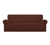 Easy-Going Stretch Sofa Slipcover 1-Piece Sofa Cover Furniture Protector Couch Soft with Elastic Bottom for Kids, Polyester Spandex Jacquard Fabric Small Checks (Sofa, Coffee)