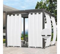 Easy-Going Tende da esterno impermeabili antivento impermeabili per patio, cabana, veranda, pergola, gazebo e passacavi, 1 pannello, 137,2 x 304,8 cm, bianco
