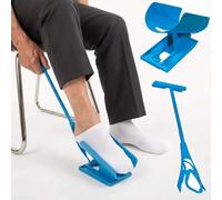 Easy Grip Sock Aid for Seniors - High Carbon Steel Sock Helper Device with Non-Slip Foam Handles, No Bending Required, Stable Assist Tool Durable for Daily Dressing