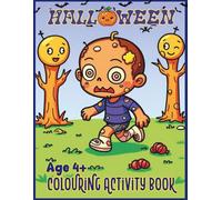 Easy Halloween Coloring Activity Book with Puzzles for Kids: Spooky but Sweet Halloween Activities and Coloring Book with Games for Ages 4+