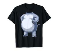 Easy Hippopotamo Costume da ippopotamo corpo senza testa Maglietta