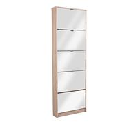 Easy Home Alain A1 Scarpiera, 58 x 17 x 177 H Cm, Rovere, Nobilitato