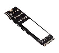 Easy Installation M.2 PCIe3.0 to 5Port SATA3.0 Adapter Card NVME Protocol for Desktop DIY Computer Easy Installation Multicolor
