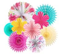 EASY JOY Decorazione Floreale Primaverile Pomeriggio Tea Party Ventagli di Carta da Appendere per Primavera Estate Giardino Matrimonio Baby Shower